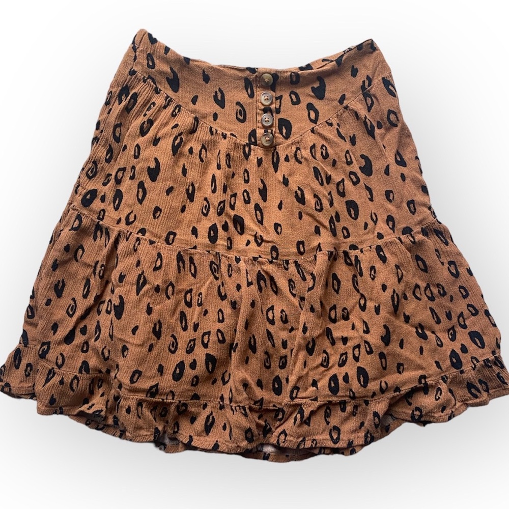 COLORFUL PLANET Leopard Print Skirt